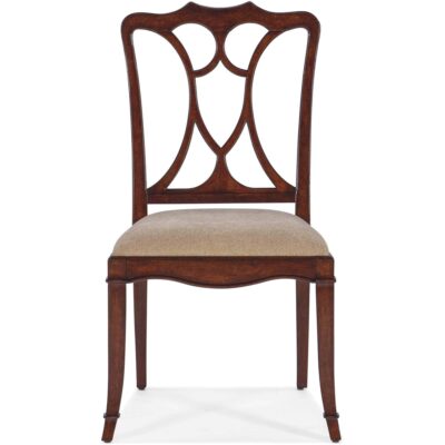 Charleston Upholstered Seat Side Chair 6750-75310-85 6750 75310 85 straight silo