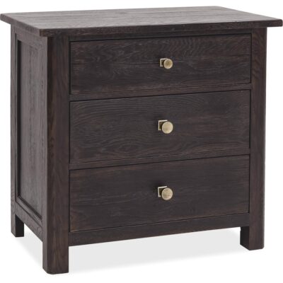 Driftwood Three-Drawer Nightstand