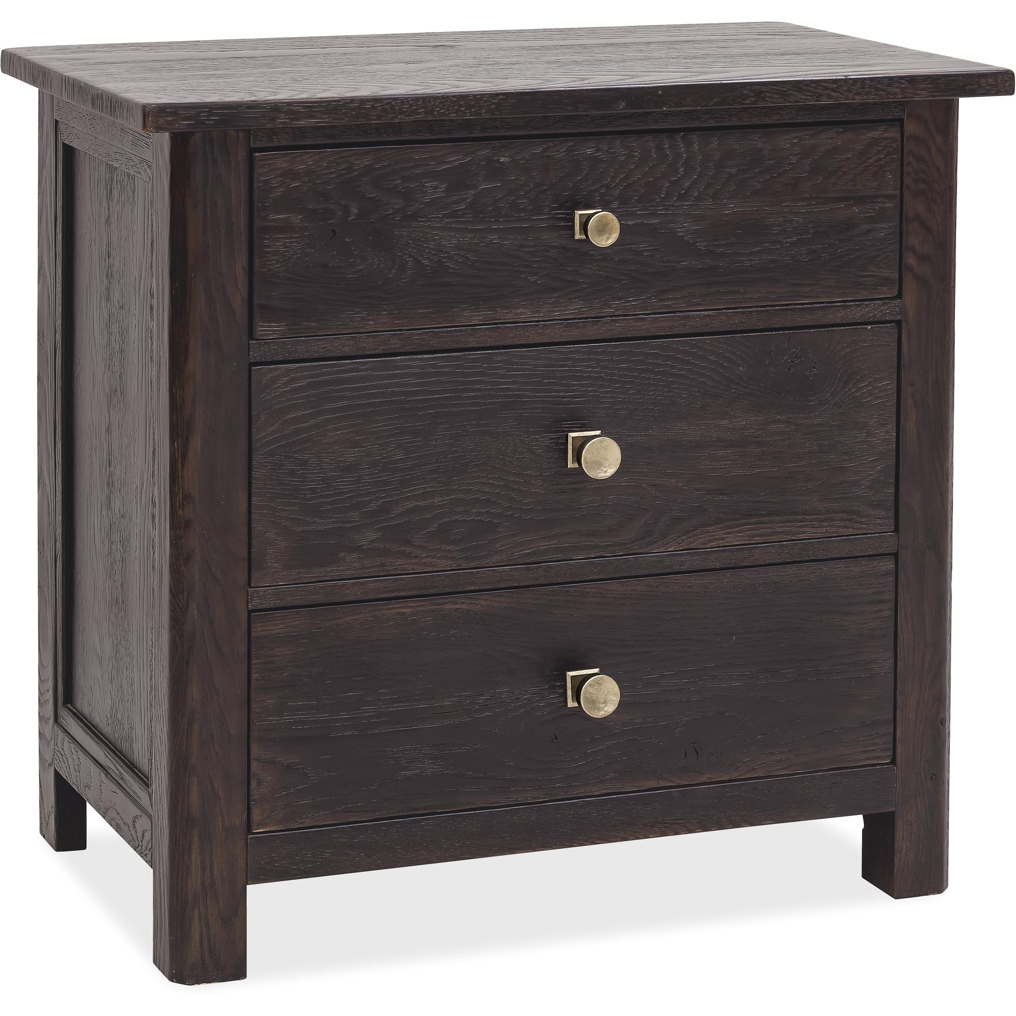 Driftwood Three-Drawer Nightstand 1 Driftwood Three-Drawer Nightstand