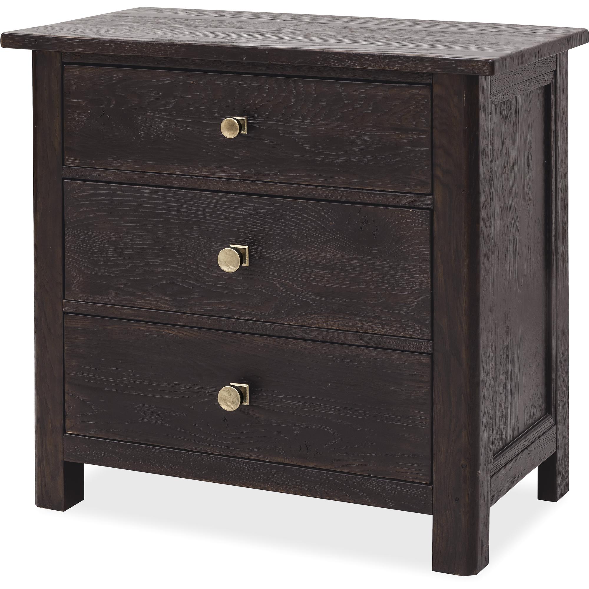 Driftwood Three-Drawer Nightstand 2 Driftwood Three-Drawer Nightstand - Image 2