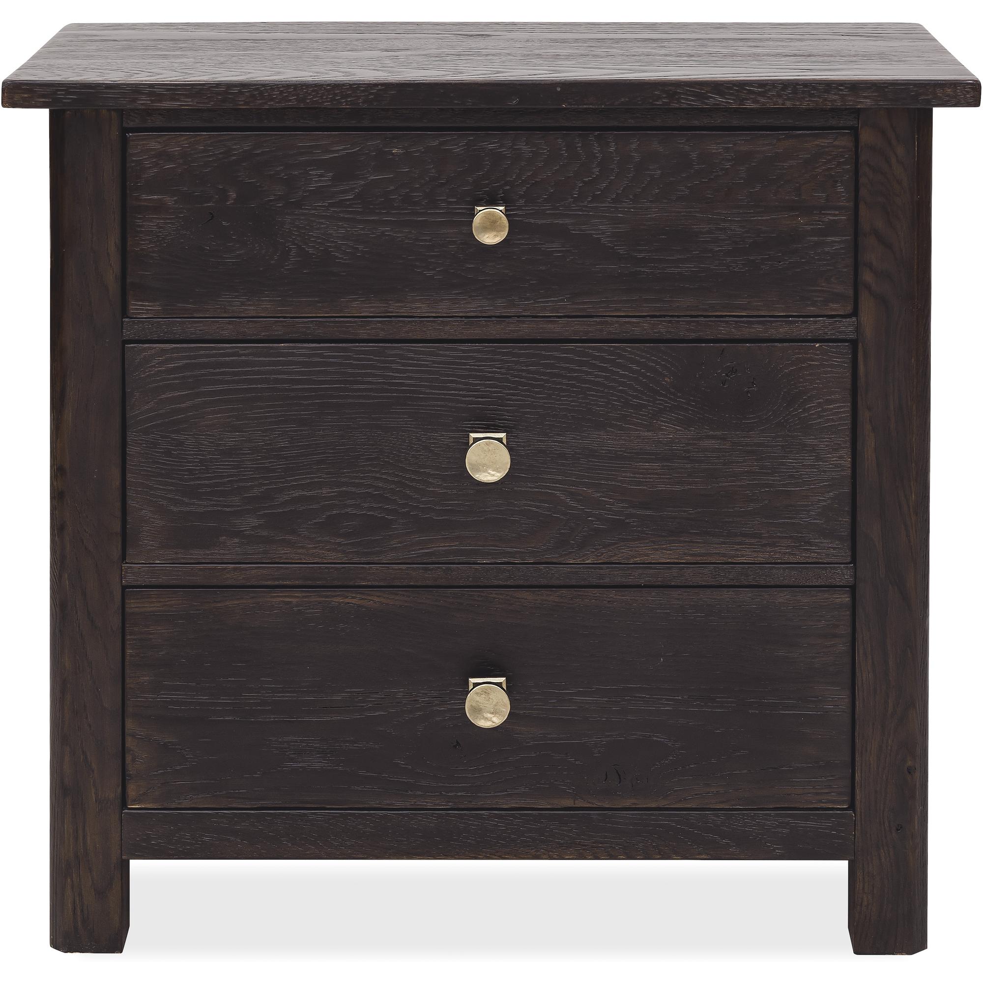 Driftwood Three-Drawer Nightstand 3 Driftwood Three-Drawer Nightstand - Image 3