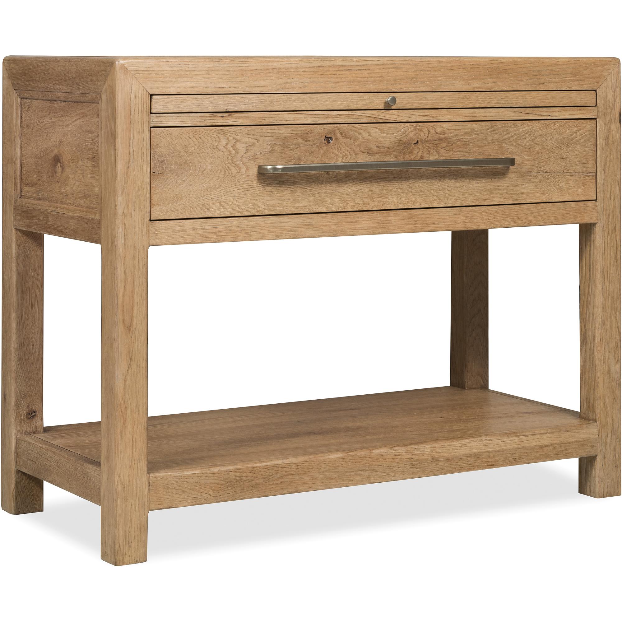 Driftwood One-Drawer Nightstand with Stone 1 Driftwood One-Drawer Nightstand with Stone