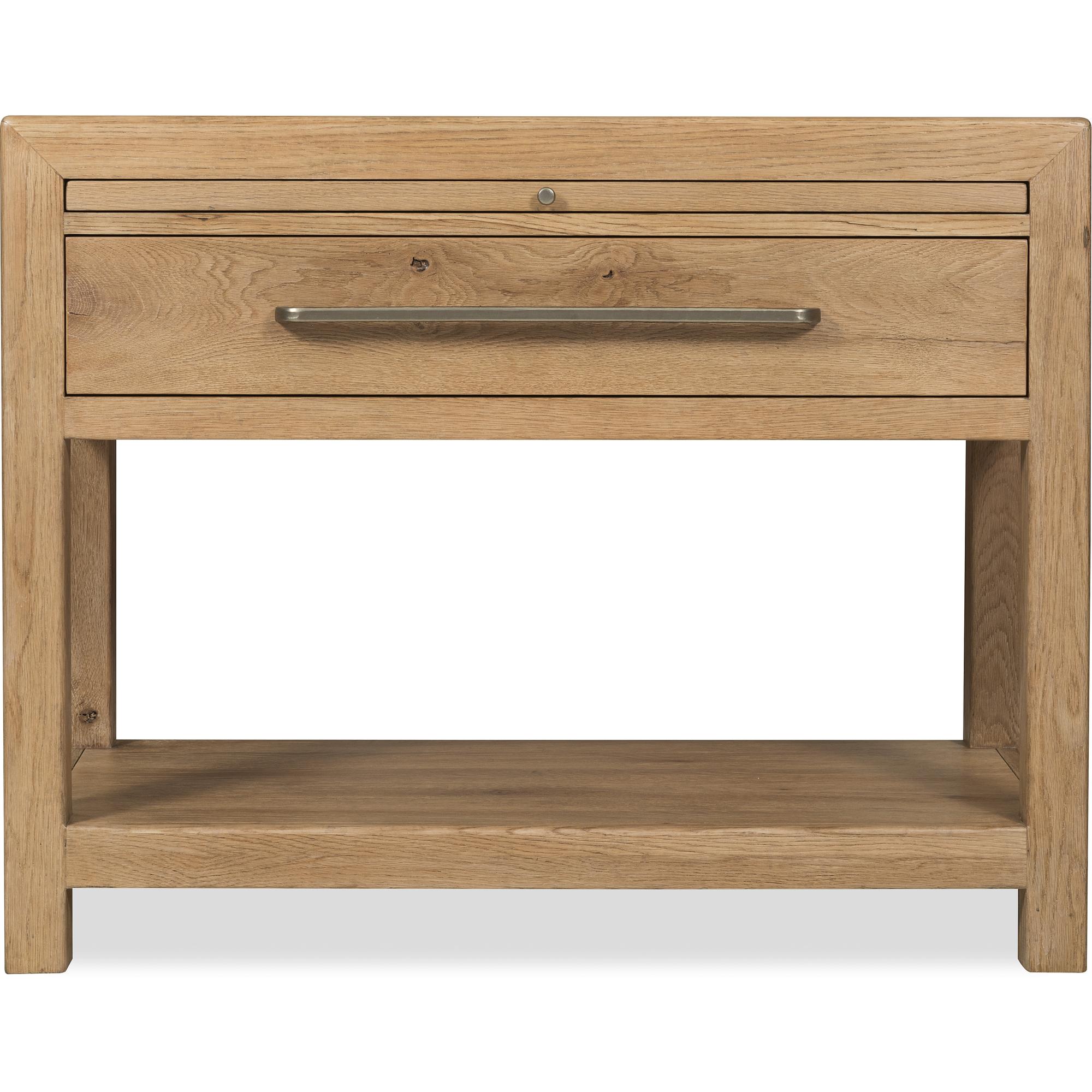 Driftwood One-Drawer Nightstand with Stone 2 Driftwood One-Drawer Nightstand with Stone - Image 2