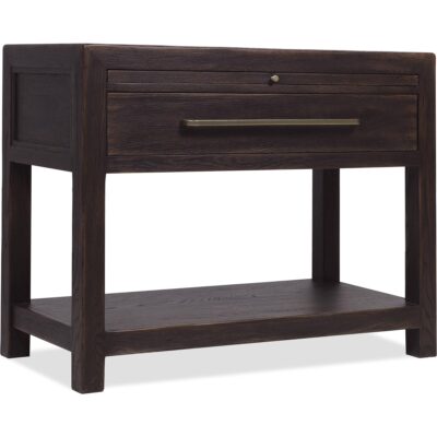 Driftwood One-Drawer Nightstand with Stone
