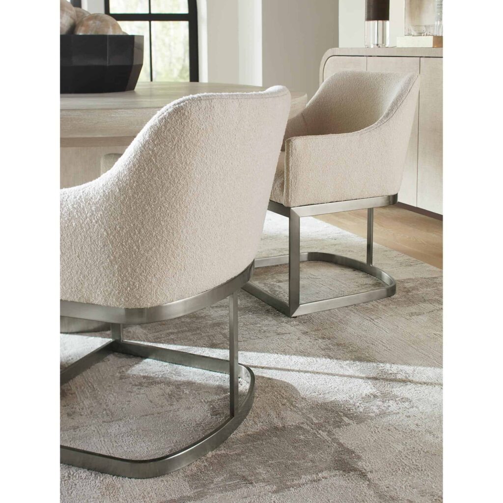 Modern Mood Upholstered Arm Chair w/Metal Base - Image 4