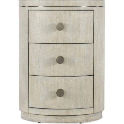 Modern Mood Round Nightstand 6850-90315-80 6850 90315 80 straight silo