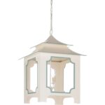 Tole Pagoda Lantern - (Lg) - Cream 69348 69348 D