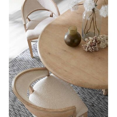 Retreat Pole Rattan Round Dining Table w/1-20in leaf 6950-75201-80 6950 75201 400 80 detail