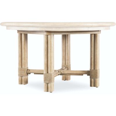 Retreat Pole Rattan Round Dining Table w/1-20in leaf 6950-75201-80 6950 75201b 80 silo