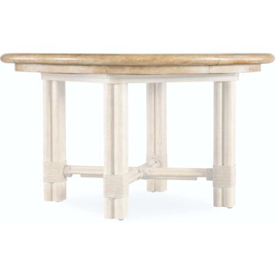 Retreat Pole Rattan Round Dining Table w/1-20in leaf 6950-75201-80 6950 75201t 80 silo