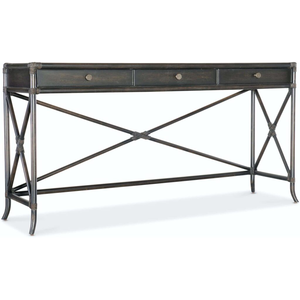 Retreat Pole Rattan Console