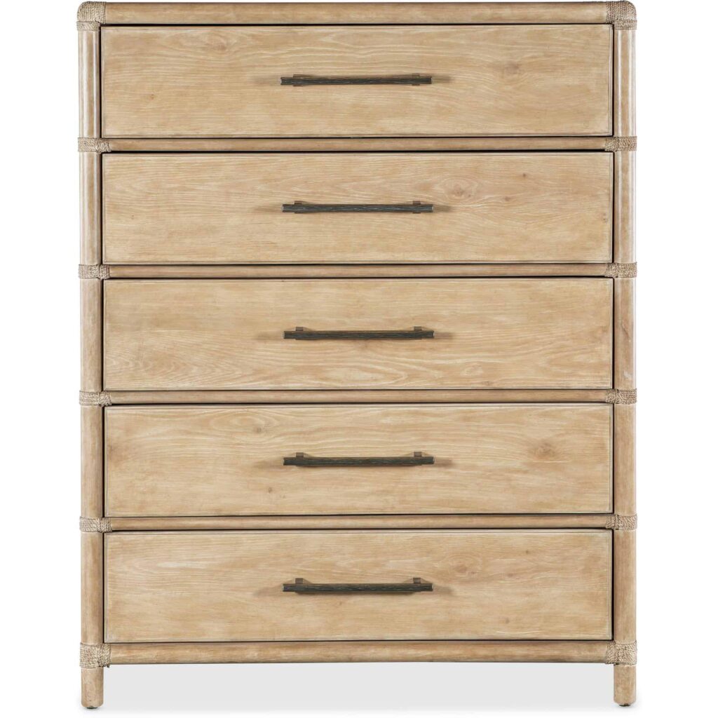 Retreat Pole Rattan Five-Drawer Chest - Image 2