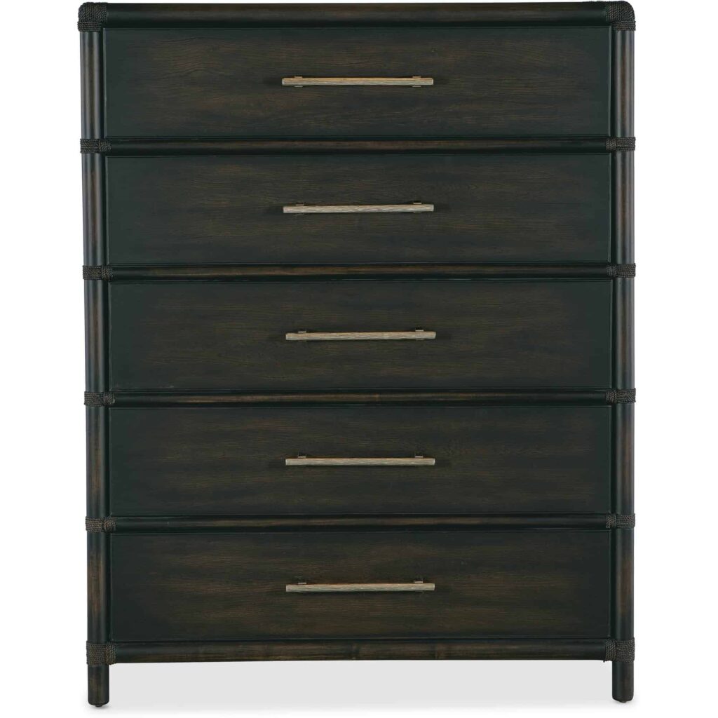 Retreat Pole Rattan Five-Drawer Chest - Image 2