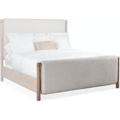 Retreat King Upholstered Panel Bed 6950-90366-80 6950 90368 80 silo