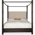 Retreat Pole Rattan King Upholstered Poster Bed w/Canopy 8 Retreat Pole Rattan King Upholstered Poster Bed w/Canopy 6950-90466-99 6950 90466 99 straight silo
