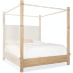 Retreat Pole Rattan King Upholstered Poster Bed w/Canopy 19 Retreat Pole Rattan King Upholstered Poster Bed w/Canopy 6950-90466-80 6950 90468 80 silo