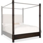 Retreat Pole Rattan King Upholstered Poster Bed w/Canopy 13 Retreat Pole Rattan King Upholstered Poster Bed w/Canopy 6950-90466-99 6950 90468 99 silo