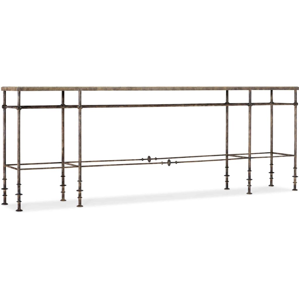 La Grange St James Metal and Stone Console