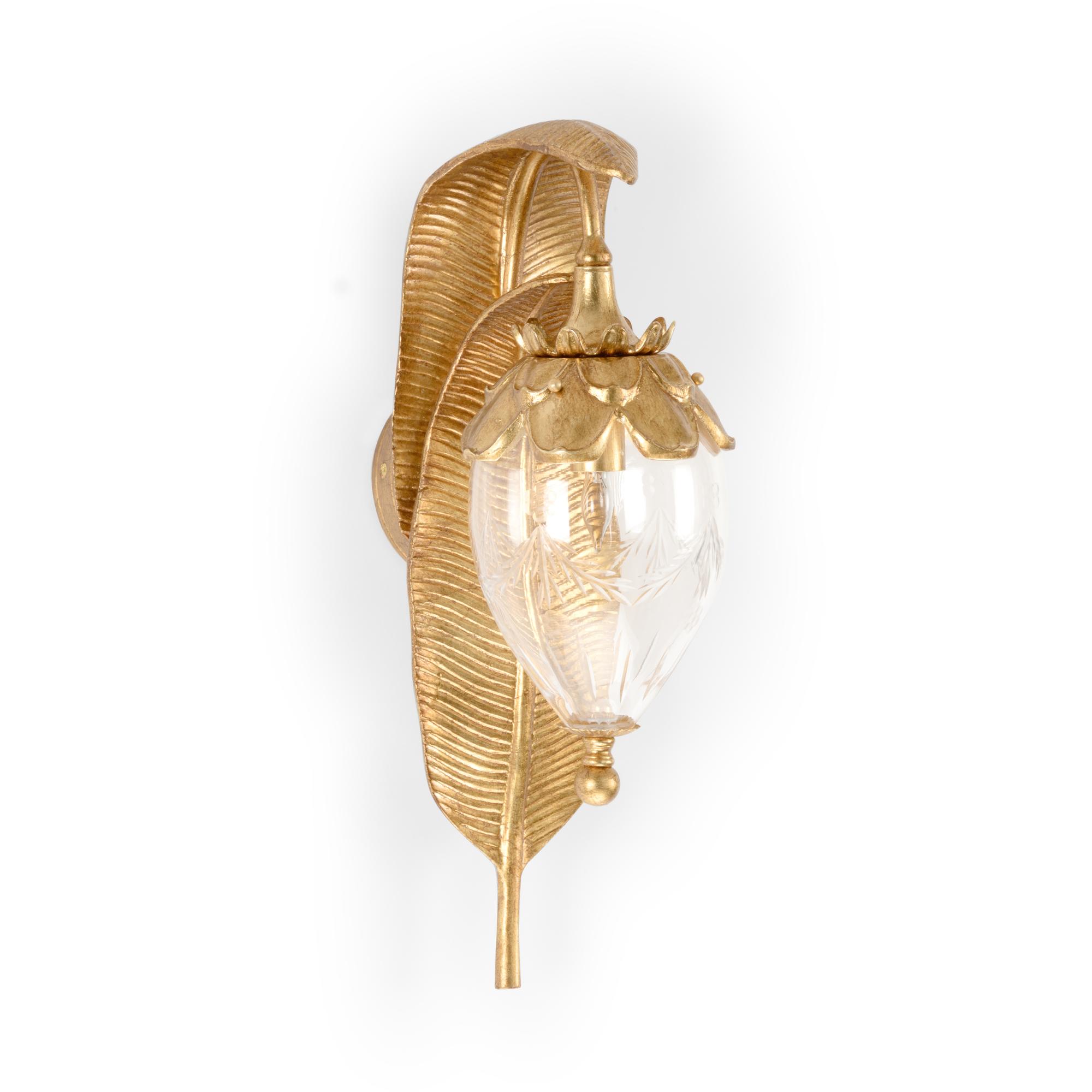 Gold Leaf Sconce (Lg) 1 Gold Leaf Sconce (Lg)