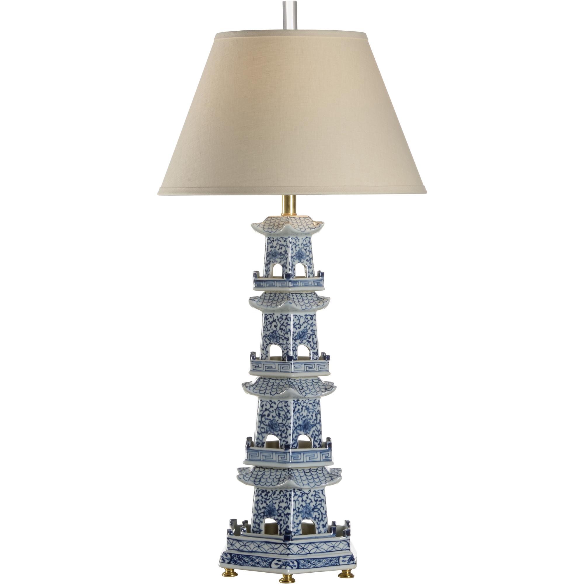 Pagoda Lamp - Blue/White 1 Pagoda Lamp - Blue/White
