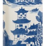 Square Blue And White Lamp 69957 69957 D