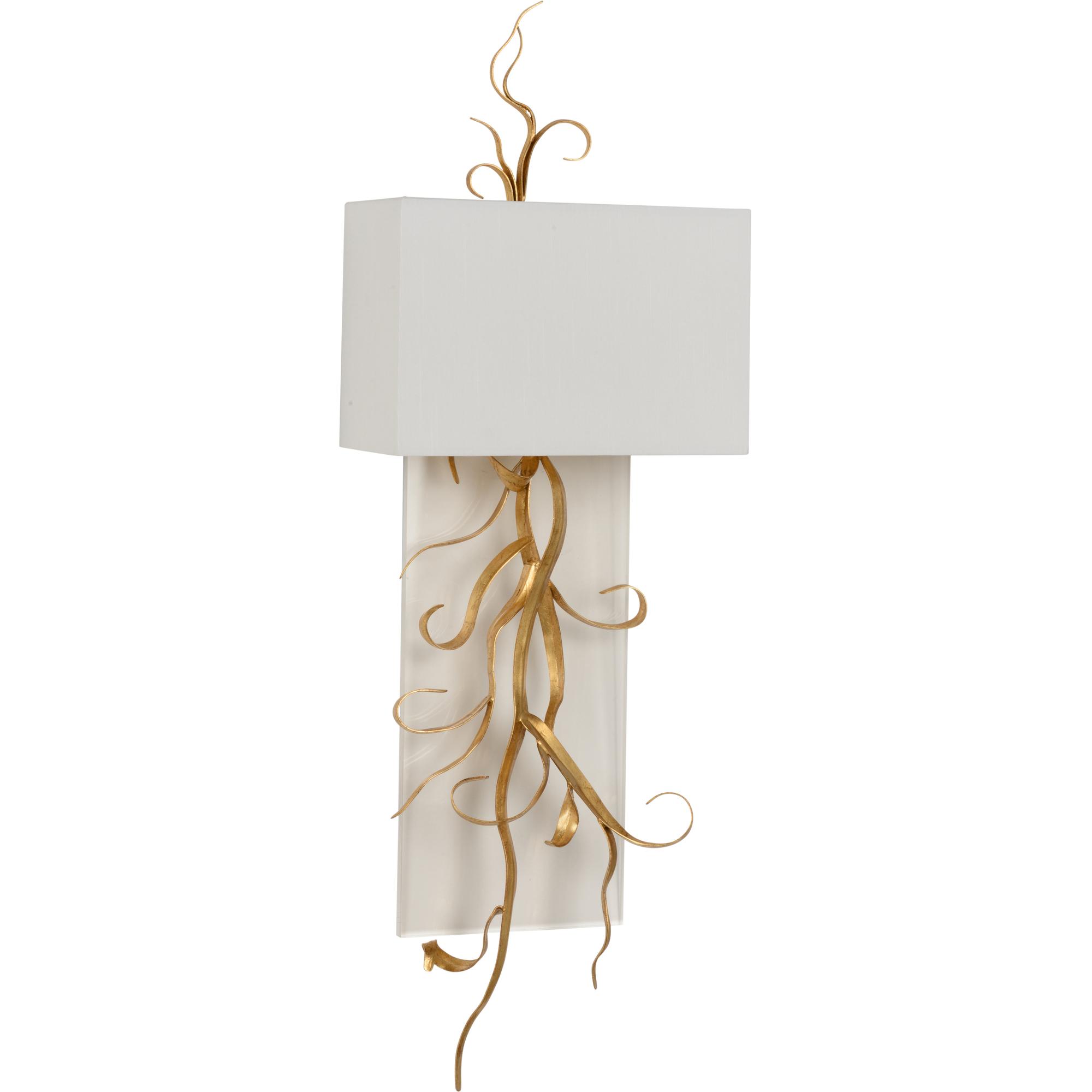 Curling Leaves Sconce w/ Acrylic 4 Curling Leaves Sconce w/ Acrylic - Image 4