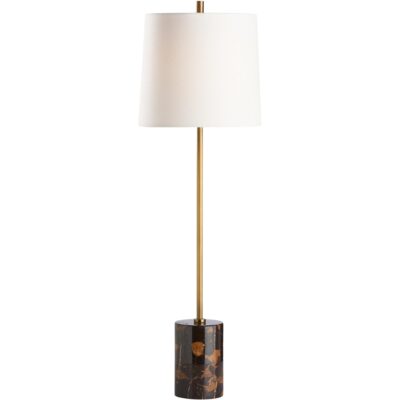 Lambeth Table Lamp-Brown  Marble