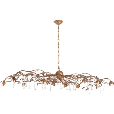 Bay Laurel Leaf Crystal Chandelier