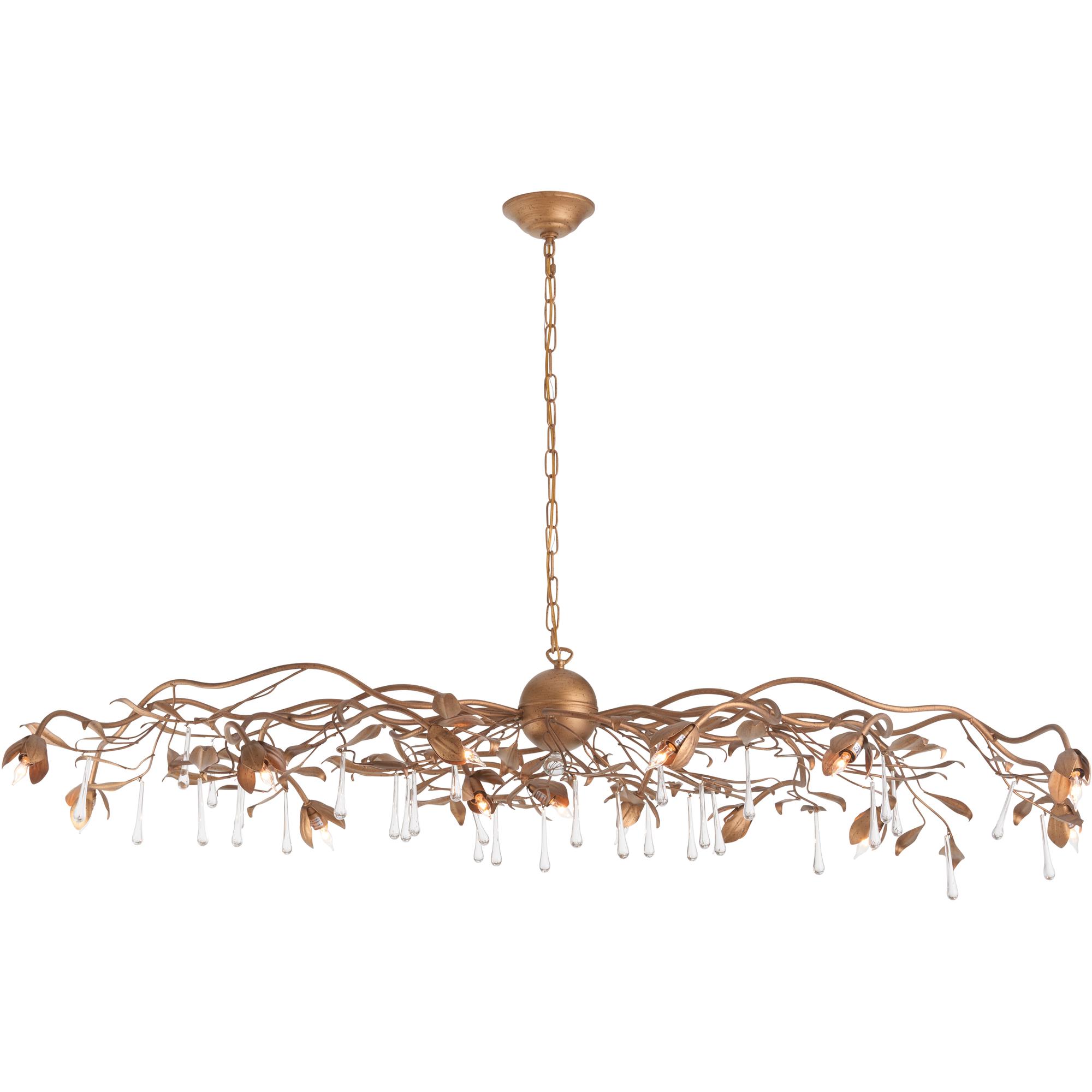 Bay Laurel Leaf Crystal Chandelier 3 Bay Laurel Leaf Crystal Chandelier - Image 3