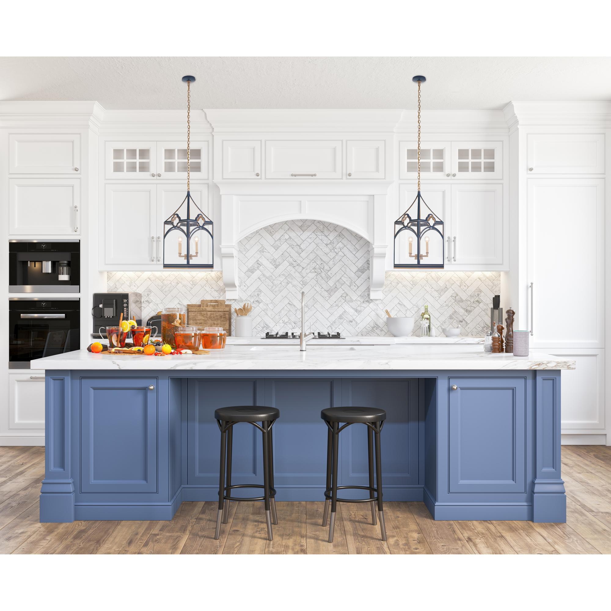 Quatrefoil Lantern - Navy 2 Quatrefoil Lantern - Navy - Image 2