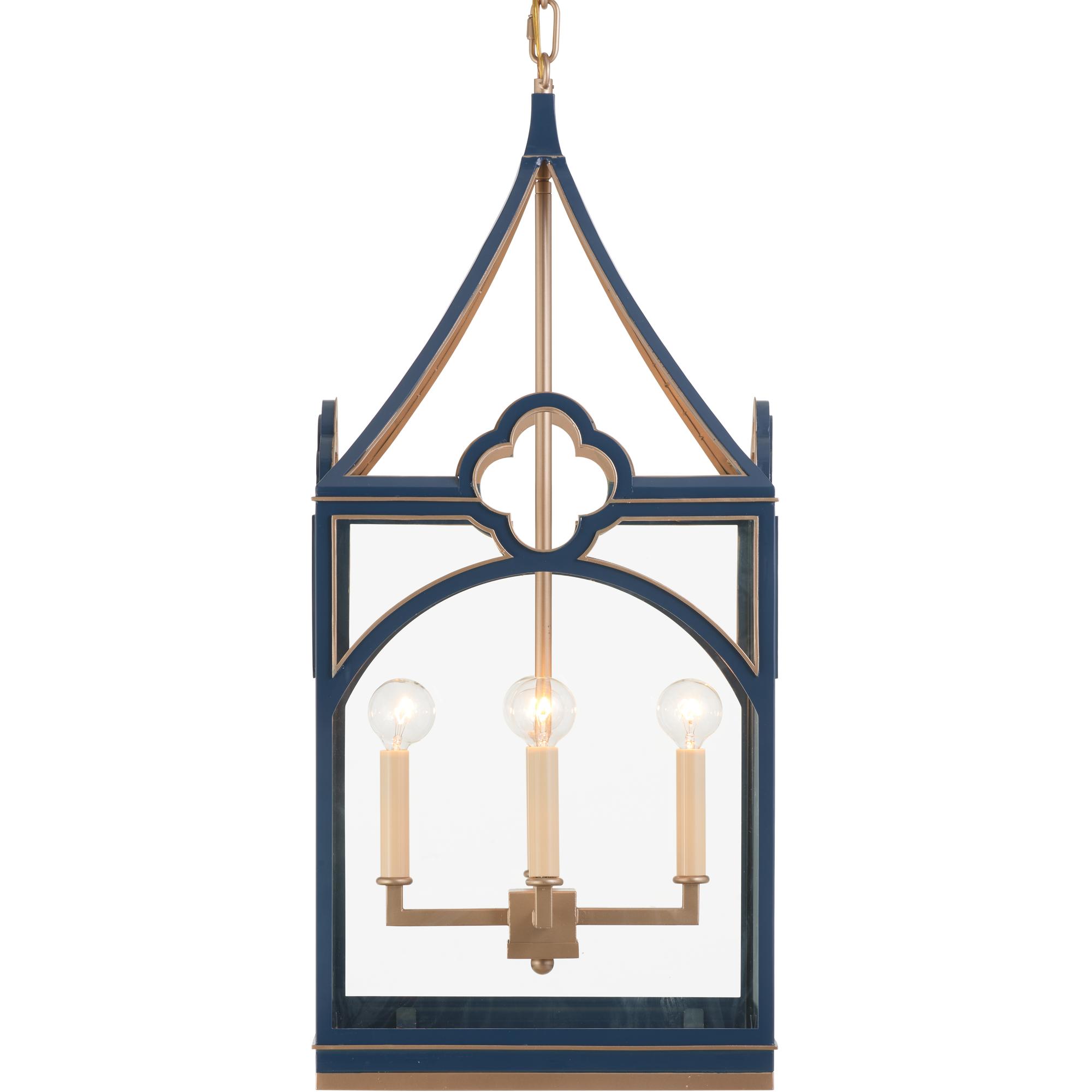 Quatrefoil Lantern - Navy 7 Quatrefoil Lantern - Navy - Image 7