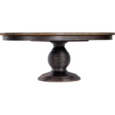 Americana Round Pedestal Dining Table w/1-22in leaf 7050-75203-89 7050 75203 89 silo2