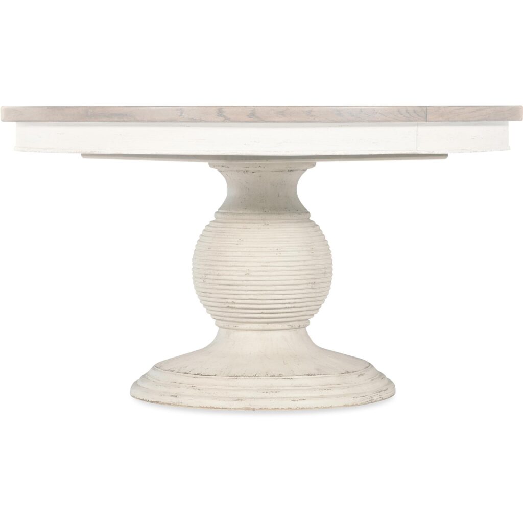 Americana Round Pedestal Dining Table w/1-22in leaf - Image 11