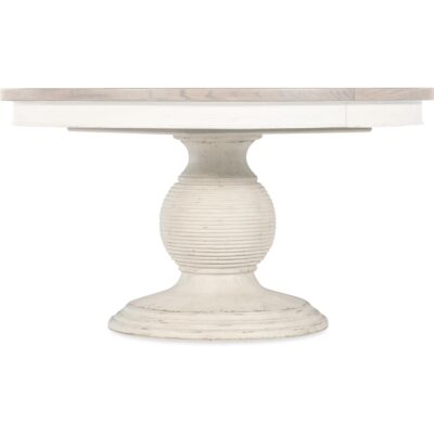 Americana Round Pedestal Dining Table w/1-22in leaf 7050-75203-02 7050 75203b 02 silo