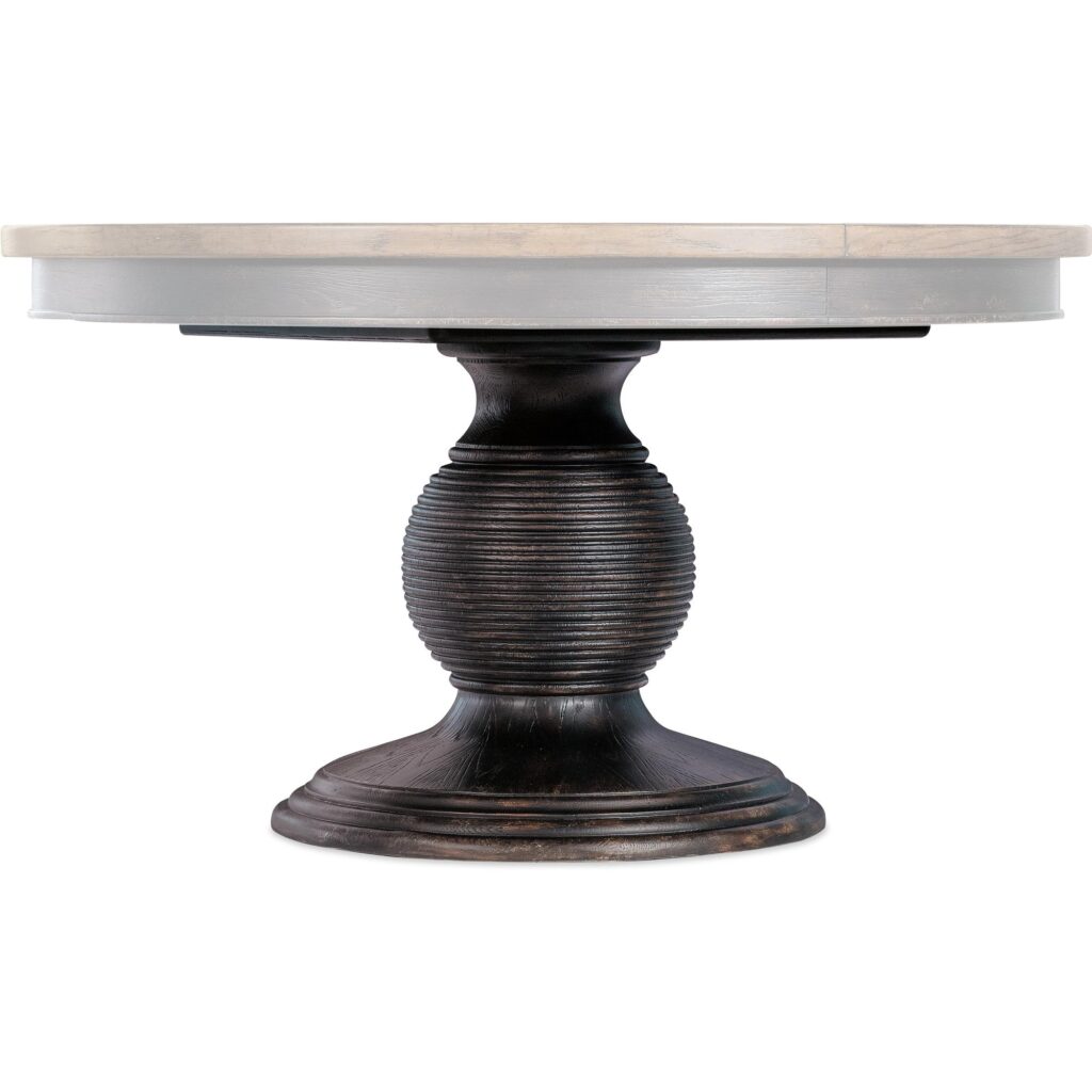 Americana Round Pedestal Dining Table w/1-22in leaf - Image 8