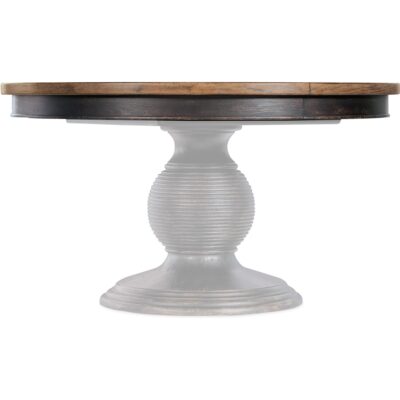 Americana Round Pedestal Dining Table w/1-22in leaf 7050-75203-89 7050 75203t 89 silo