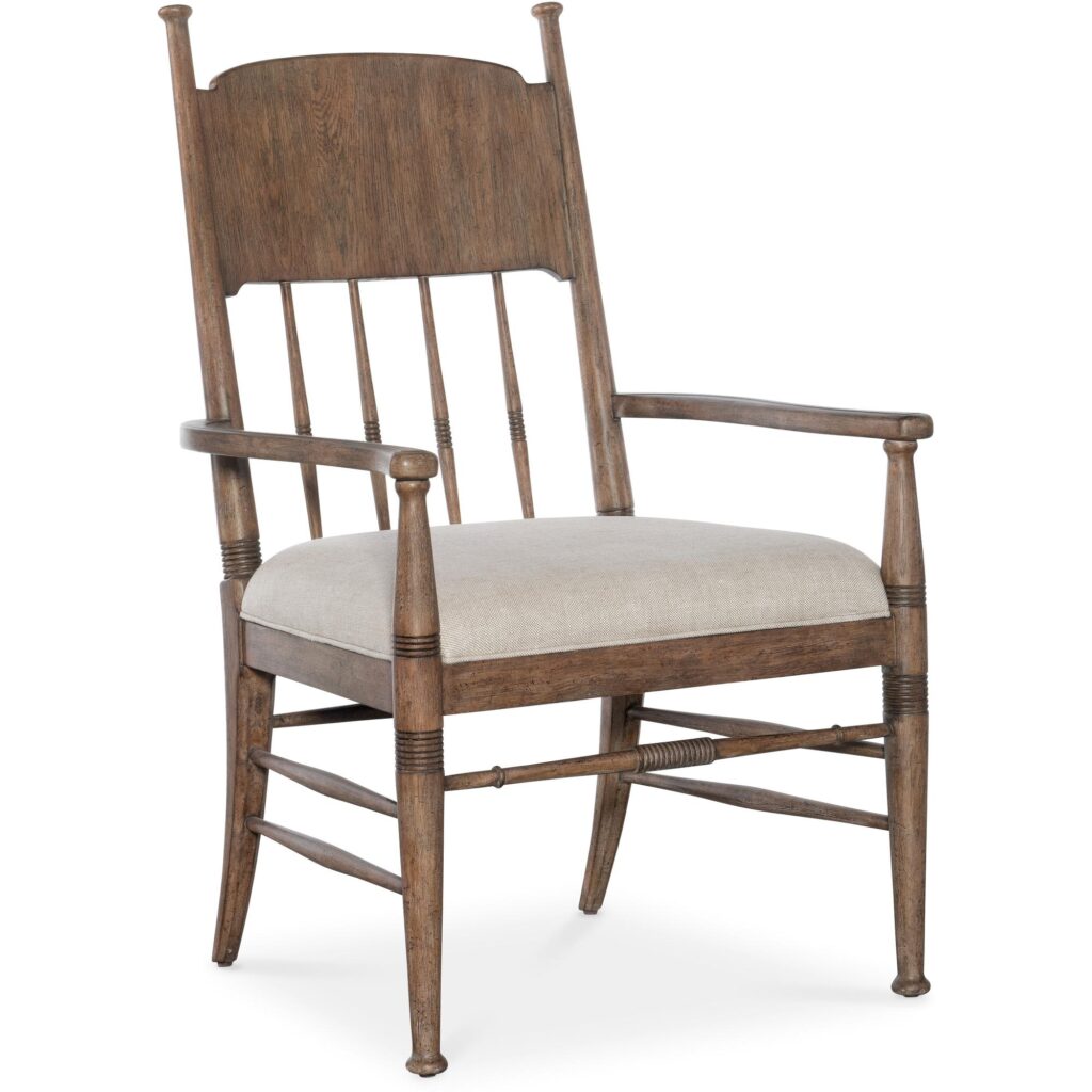 Americana Upholstered Seat Arm Chair