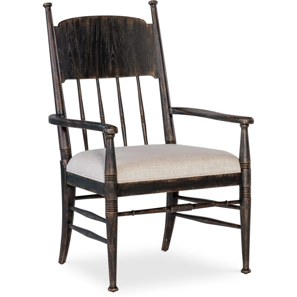 Americana Upholstered Seat Arm Chair