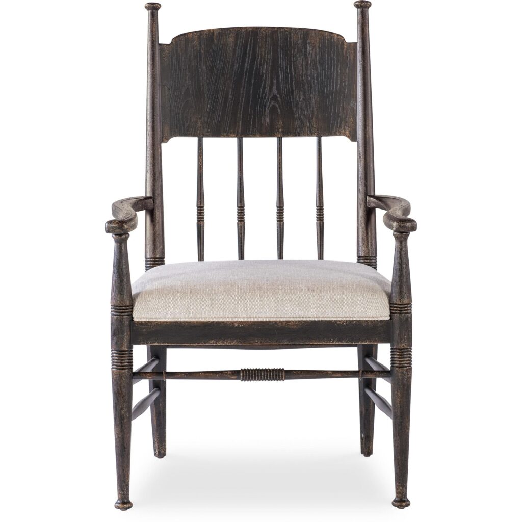 Americana Upholstered Seat Arm Chair - Image 3