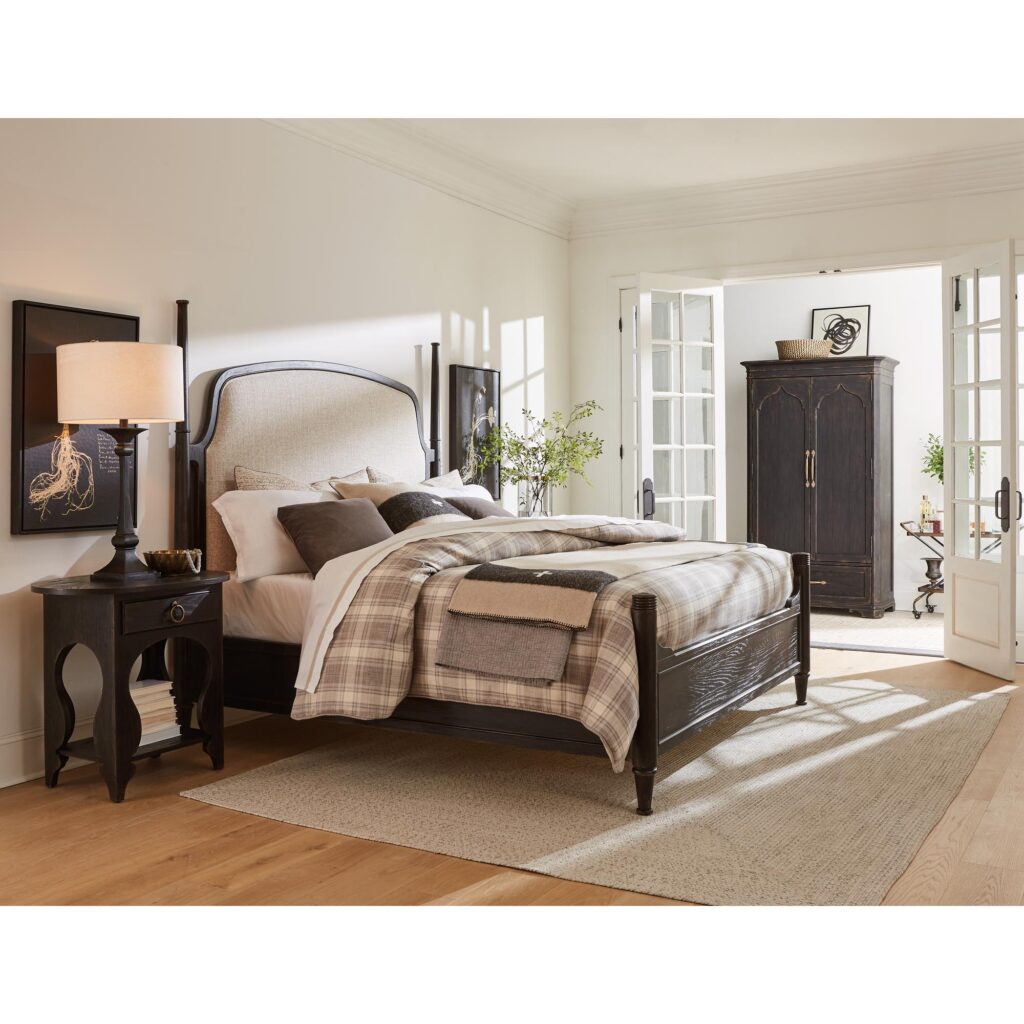 Americana King Upholstered Poster Bed - Image 7