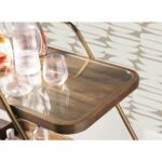 Commerce and Market Walnut Wine and Bar Cart 17 Commerce and Market Walnut Wine and Bar Cart 7228-50763-85 7228 50763 85 detail