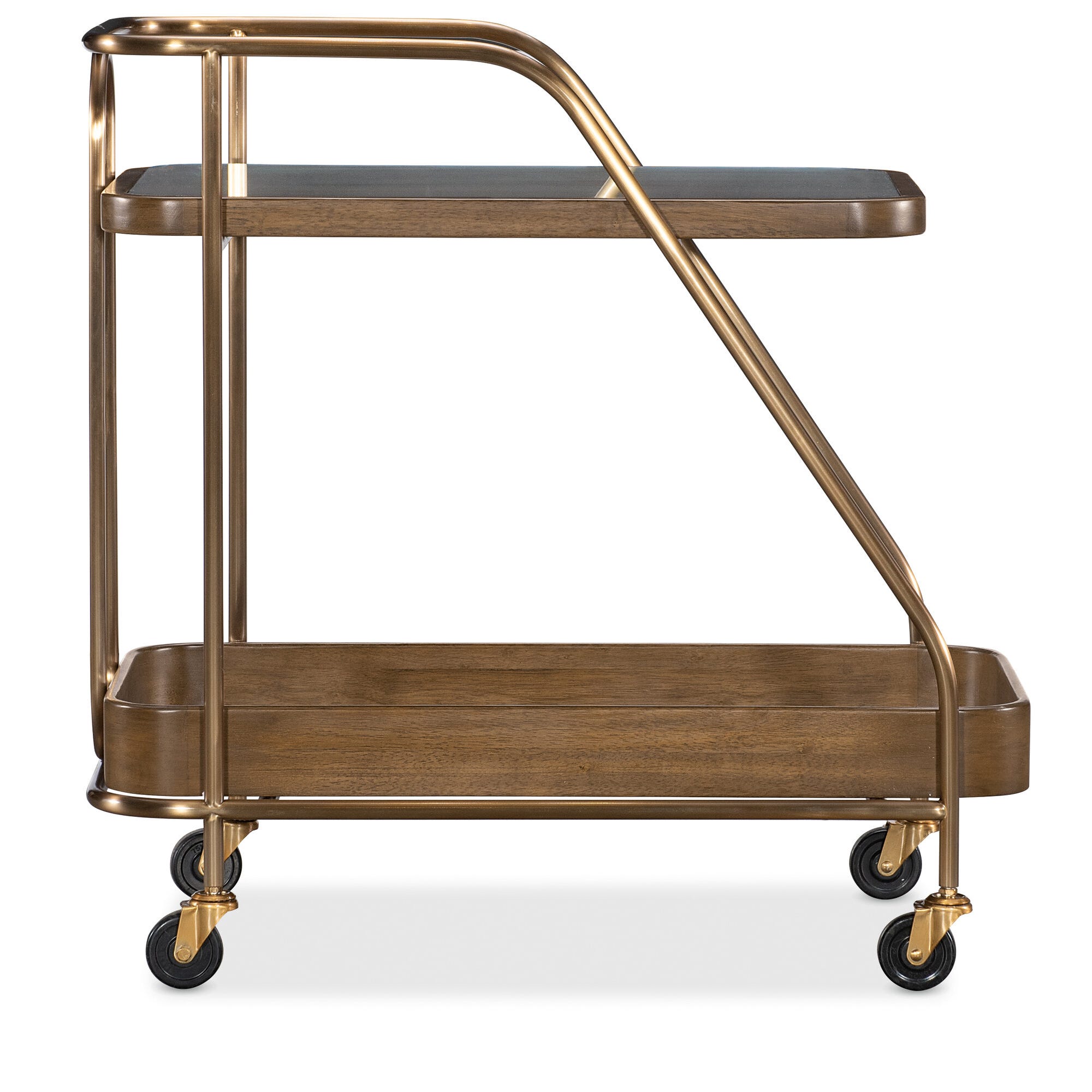 Commerce and Market Walnut Wine and Bar Cart 4 Commerce and Market Walnut Wine and Bar Cart - Image 4
