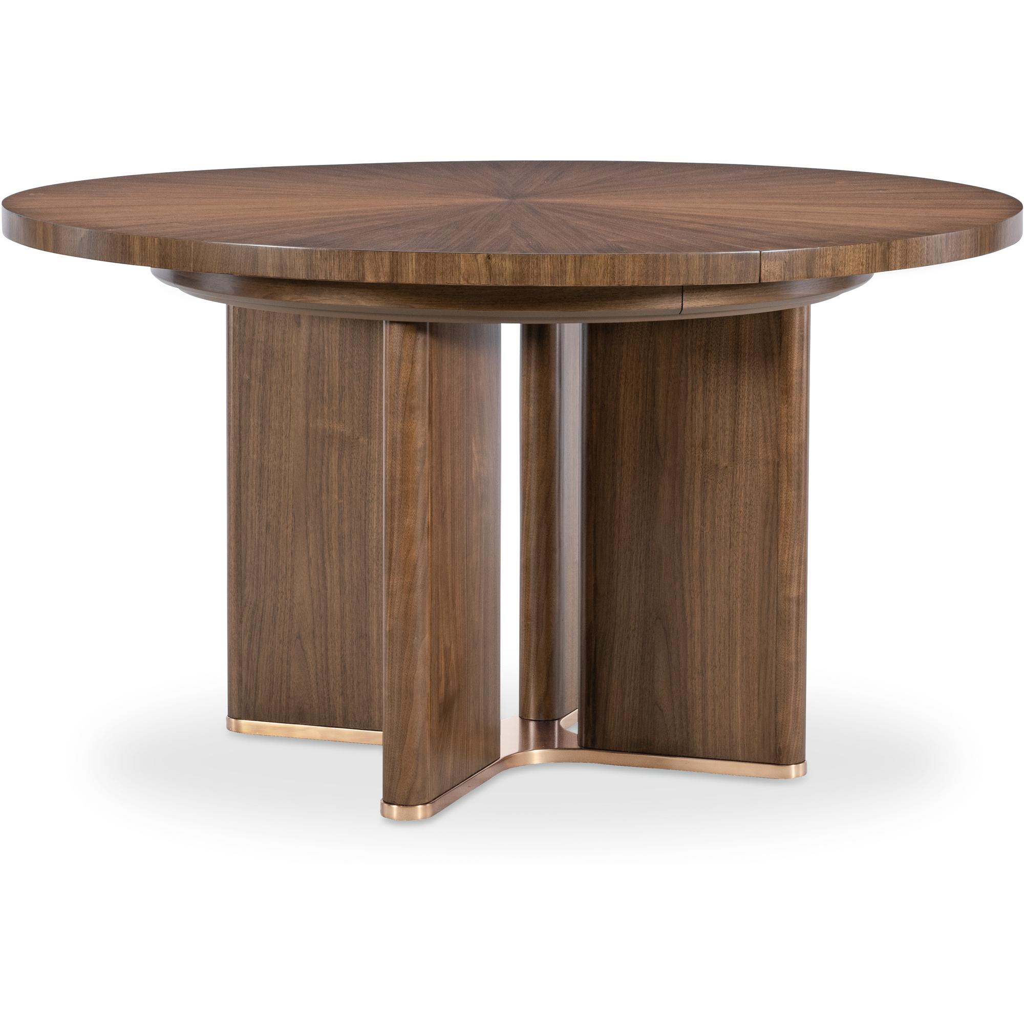 Eleana Round Dining Table with One 20-inch Leaf