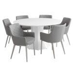 Sanara Dining Table - 55" 9 Sanara Dining Table - 55" 81121 81121 SANARA DINING TABLE WITH CHAIRS WHITE