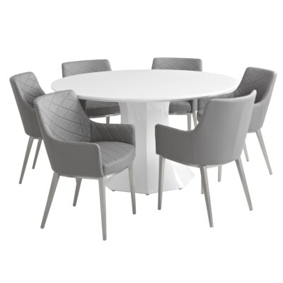 Sanara Dining Table - 55" 81121 81121 SANARA DINING TABLE WITH CHAIRS WHITE