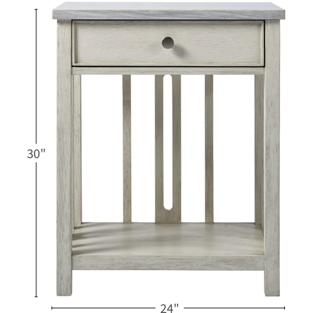 Escape-Coastal Living Bedside Table with Stone Top - Image 6