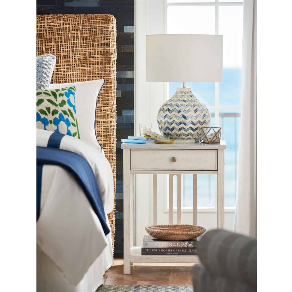 Escape-Coastal Living Bedside Table with Stone Top - Image 2