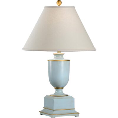 Old Washed Urn Lamp - Blue