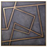 In A Maze - 60" X 60" - Gold Floater Frame