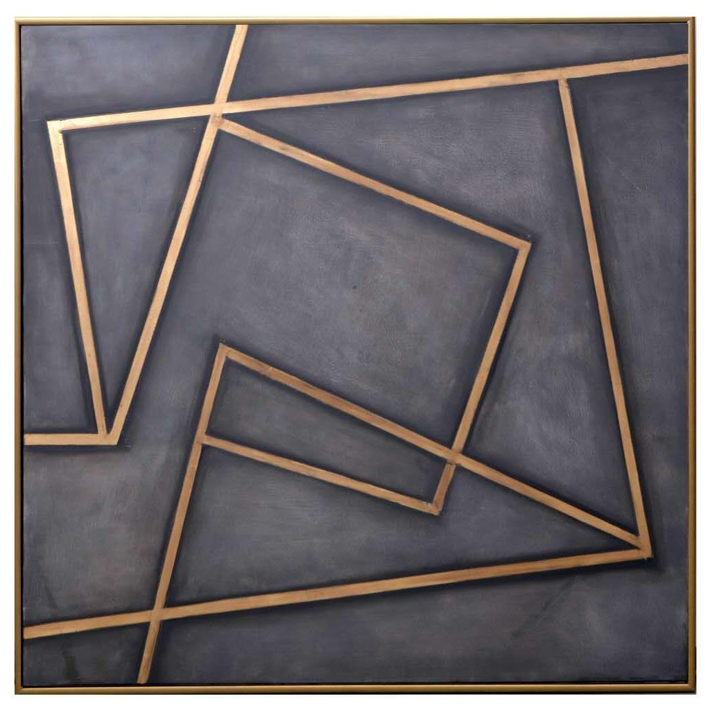 In A Maze - 60" X 60" - Gold Floater Frame 1 In A Maze - 60" X 60" - Gold Floater Frame